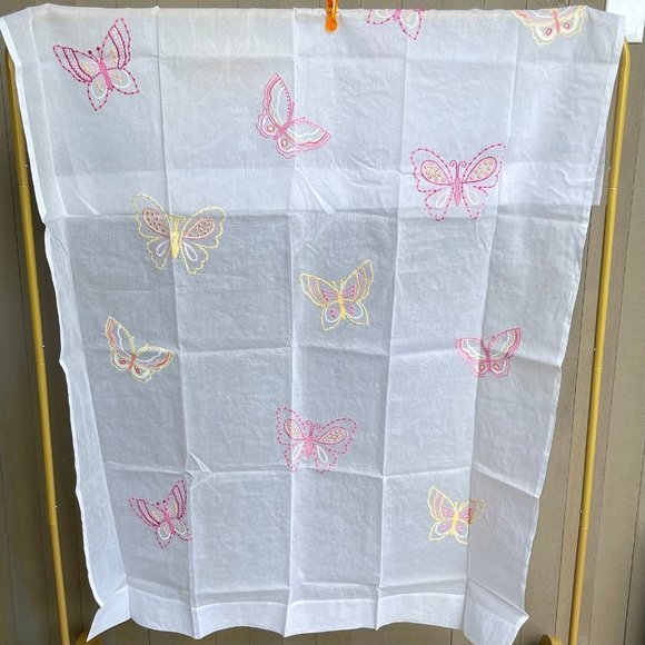 Pottery Barn Kids Flutterflies Pole Pocket Sheer - Picture 2 of 9